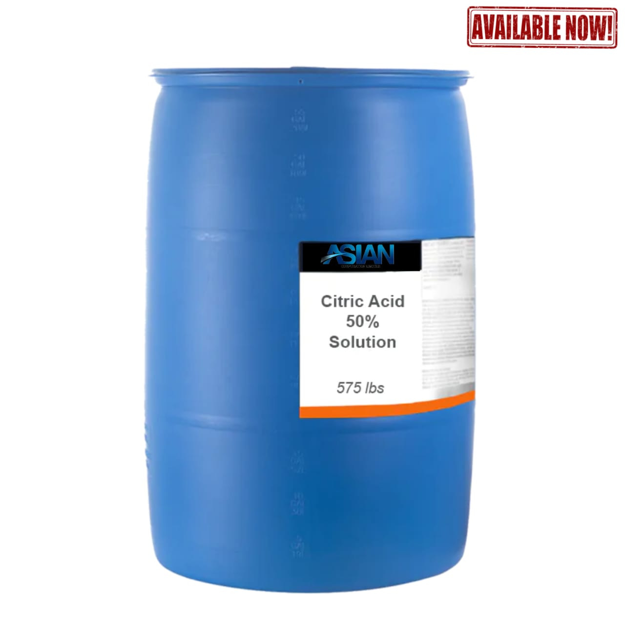 Citric Acid 50% Solution - Food Grade - 55 Gallon Drum