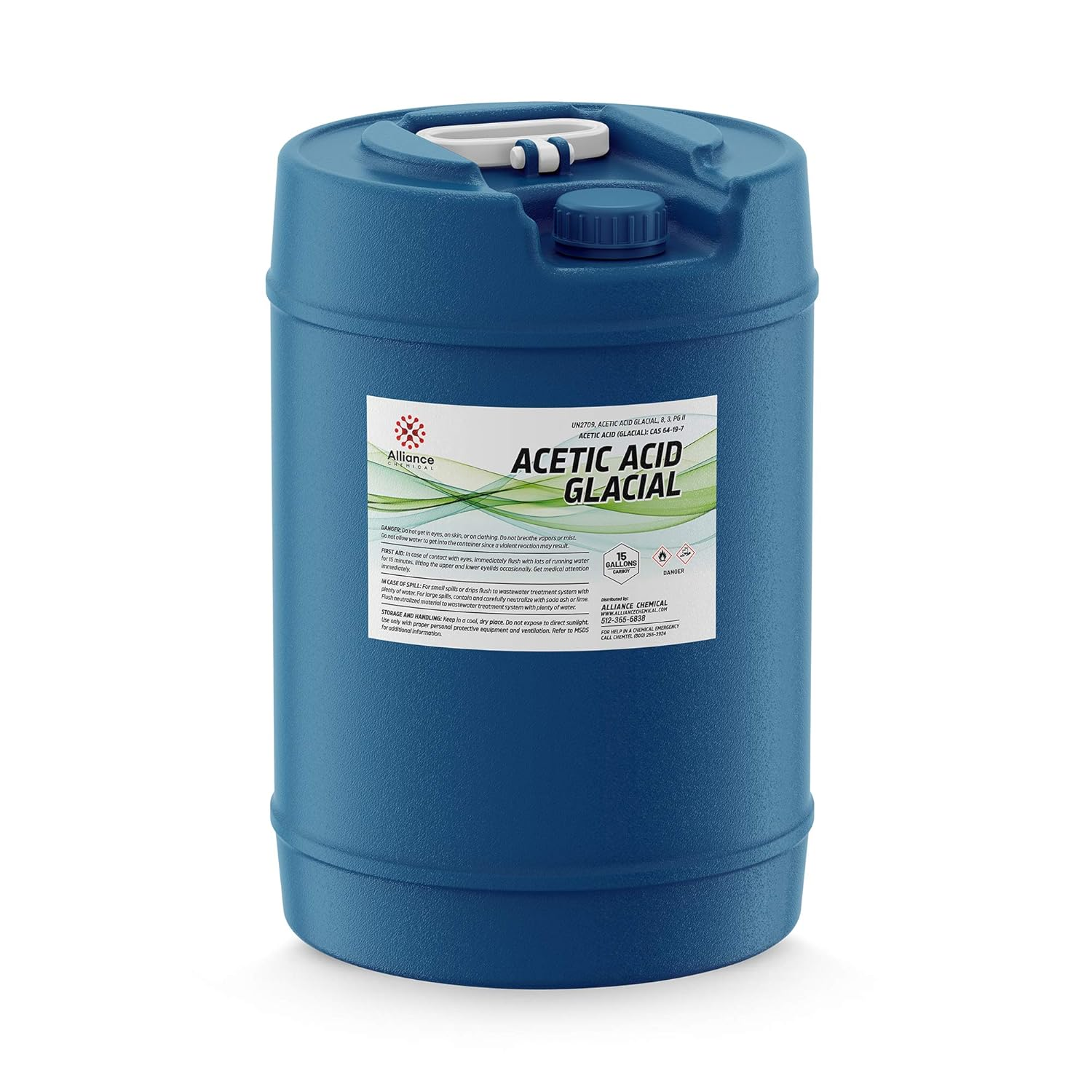 Acetic Acid Glacial 100% - 15 Gallon Carboy - High Purity